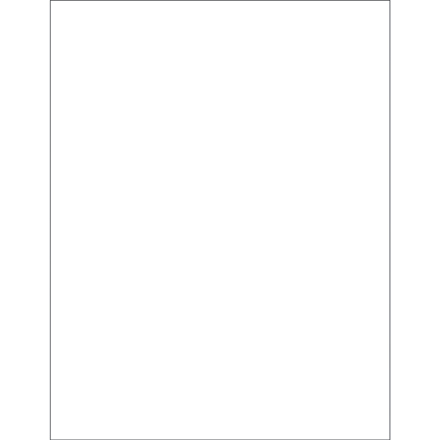 8 <span class='fraction'>1/2</span> x 11" White Rectangle Laser Labels - 40 Sheet Pack