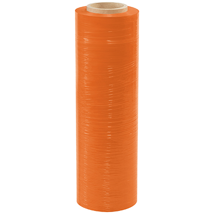 18'' x 59 Gauge x 1500' Orange Color-Tinted Hand Stretch Film